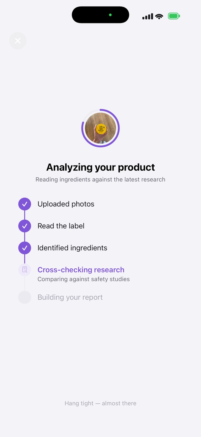 Ingredients read against the research